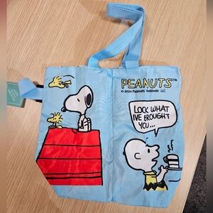 Snoopy & Charlie Brown reversible  bag for 1 or 2 water bottles - NWT